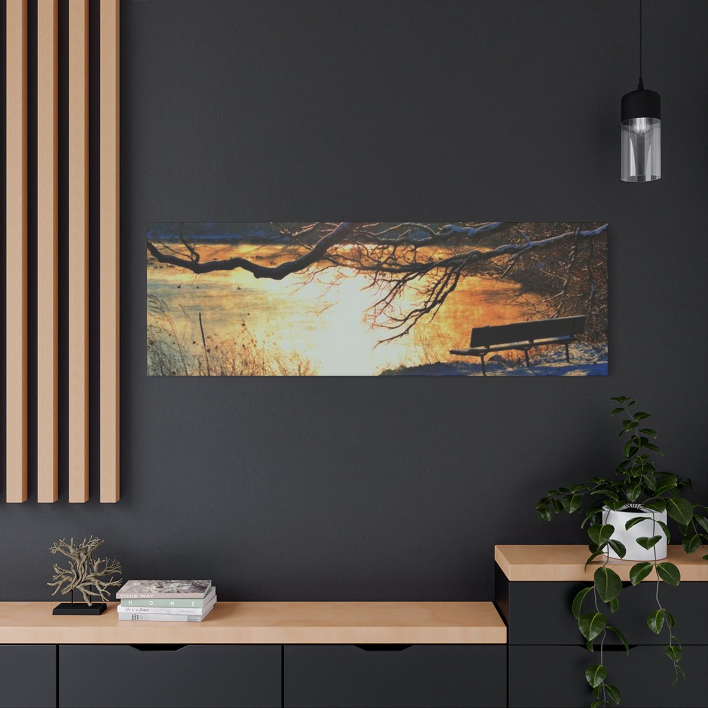 Bench to remember 60" X 20" Matte Canvas, Stretched, 1.25"