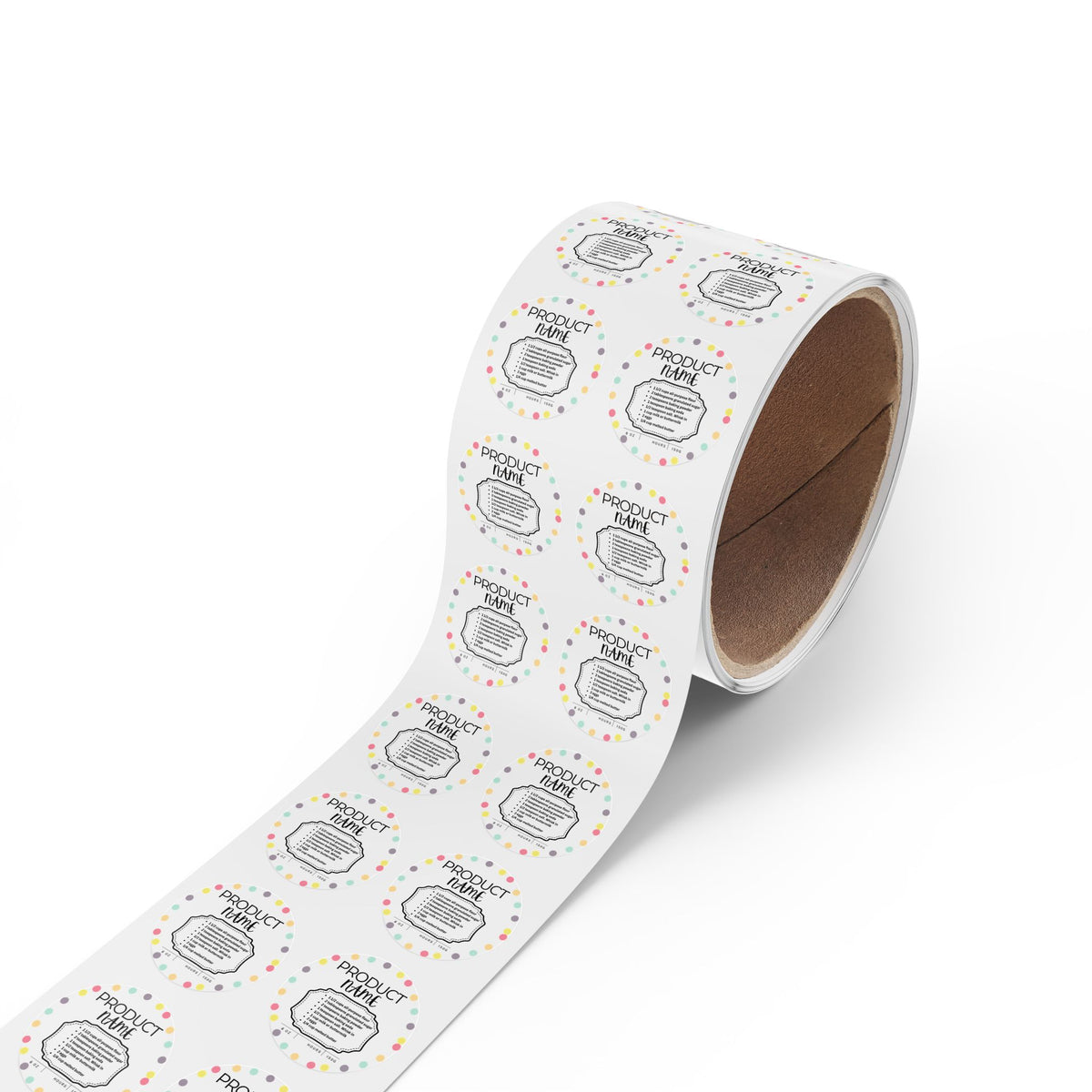 Round Sticker Label Rolls - CYB Same Round Sticker 1 x 1, 2 x 2  50,100,250