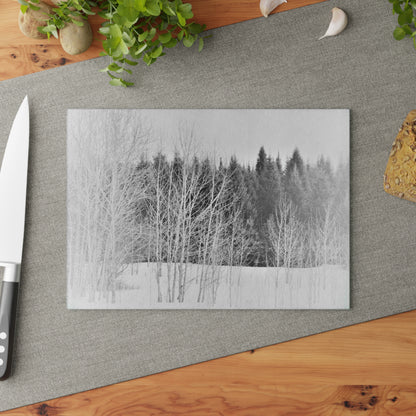 Glass Cutting Board - Cold Woods