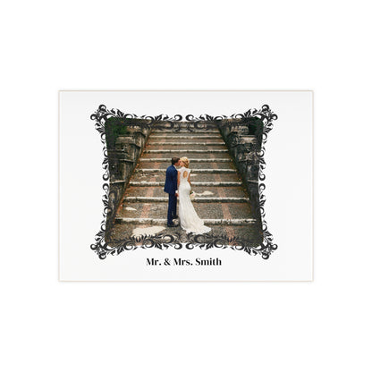 Personalized Ceramic Photo Tile - Wedding,  with Name