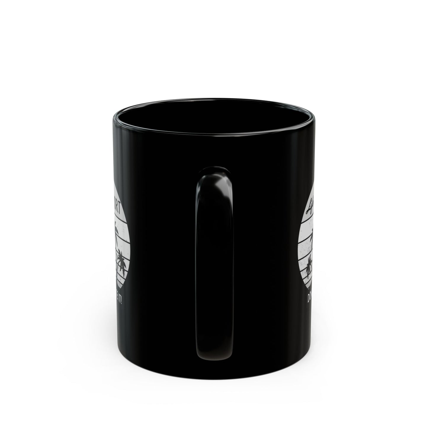 Black Ceramic Mug (11oz, 15oz) Life is Short