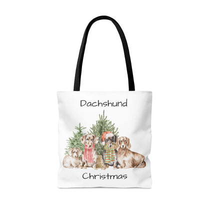 Tote Bag (AOP) Dachshund Christmas