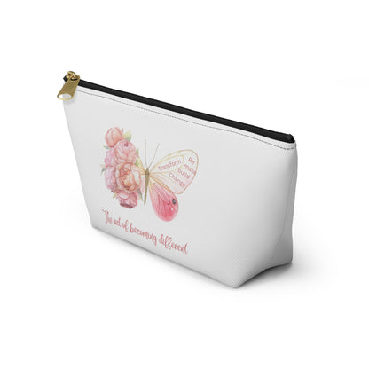 Accessory Pouch w T-bottom - Transform, Self Love, Pink