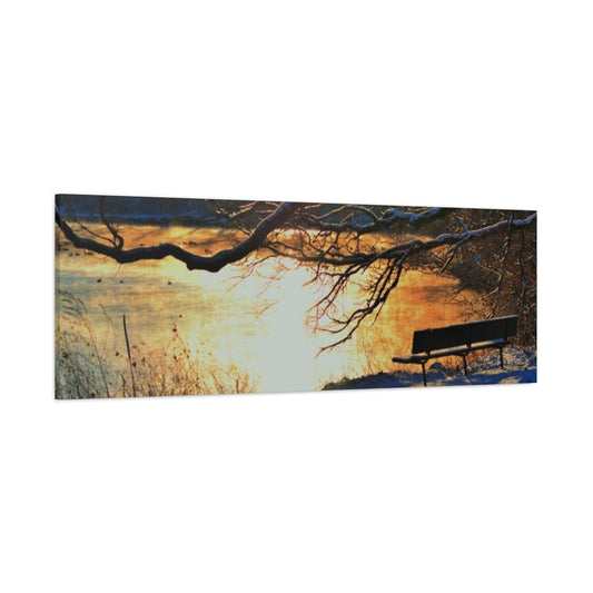 Bench to remember 60" X 20" Matte Canvas, Stretched, 1.25"