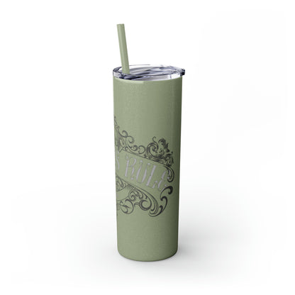 Skinny Tumbler with Straw, 20oz - Boomers Rule