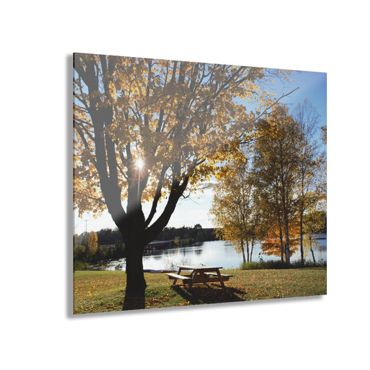 Acrylic Prints (French Cleat) Picnic by the river