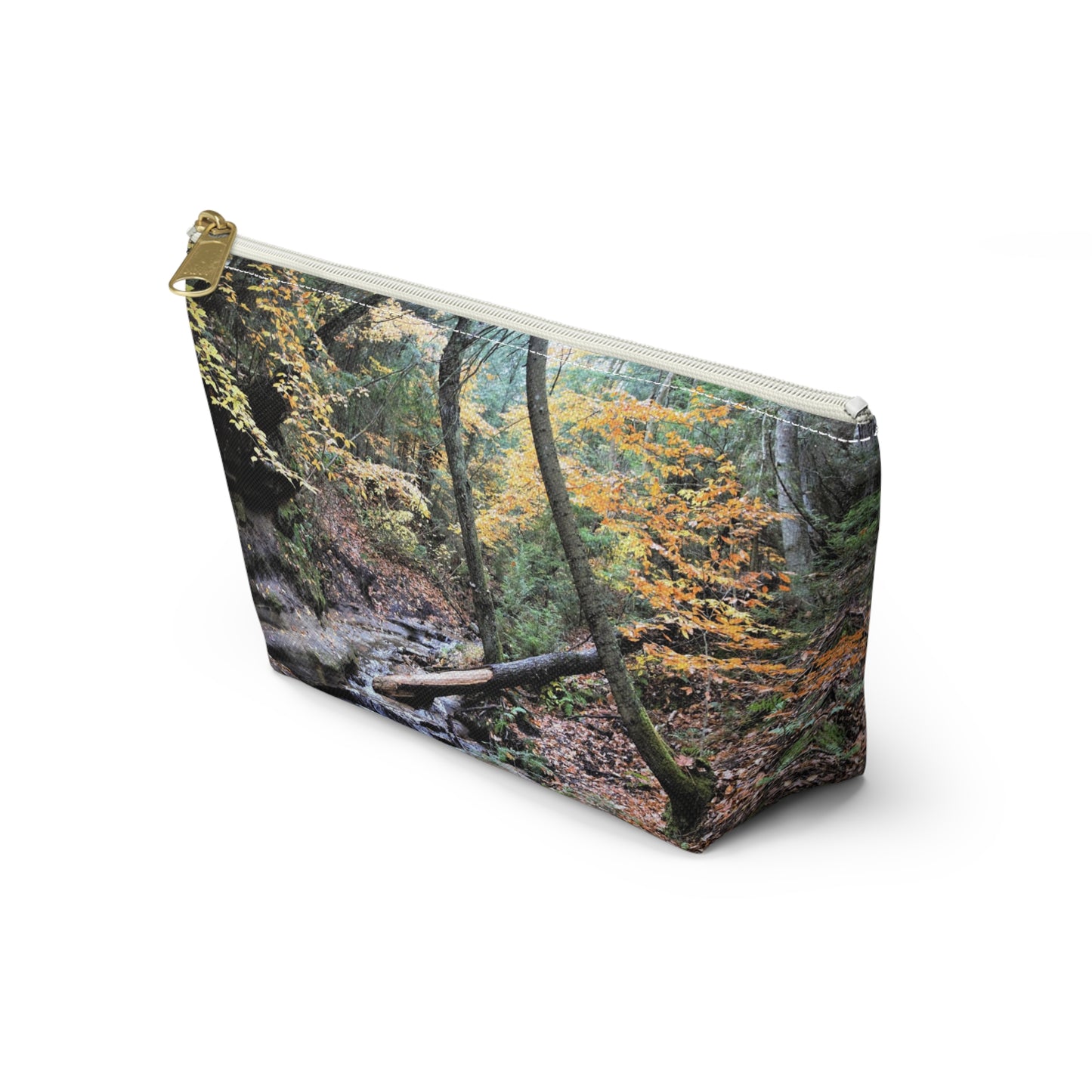 Accessory Pouch w T-bottom - Bonus Creek, Pencil Cases, Cosmetic Travel Bags, Tech Cord Storage