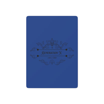 Blue Poker Cards Gen X