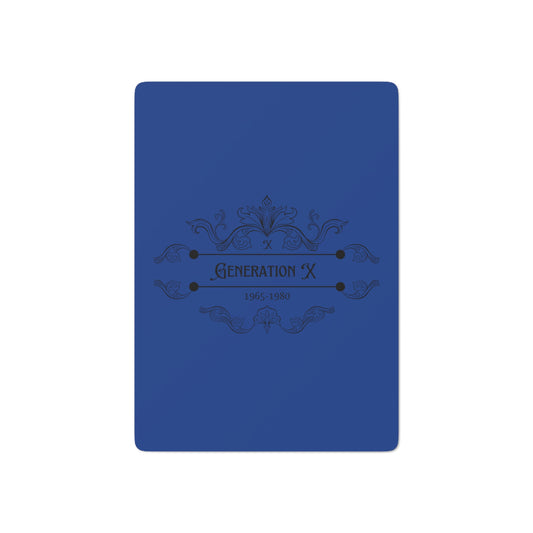 Blue Poker Cards Gen X