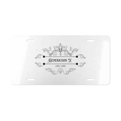 Vanity Plate Generations X