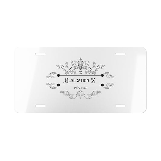 Vanity Plate Generations X