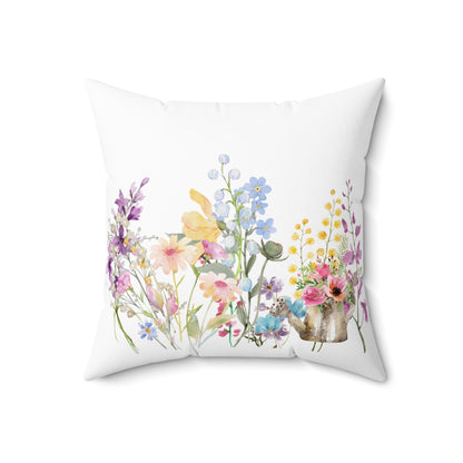 Spun Polyester Square Pillow Springtime