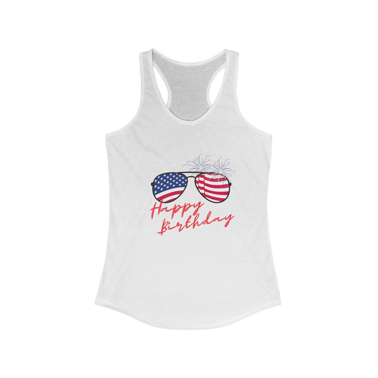 Women's Ideal Racerback Tank - Happy Birthday