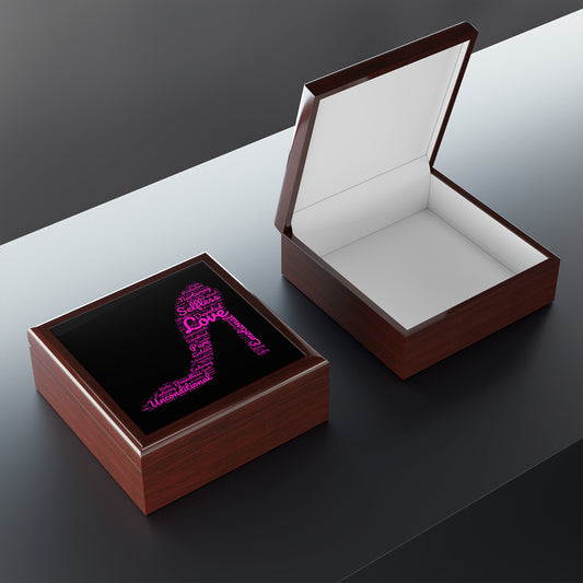 Empowerment High Heel Jewelry Box – Black Ceramic