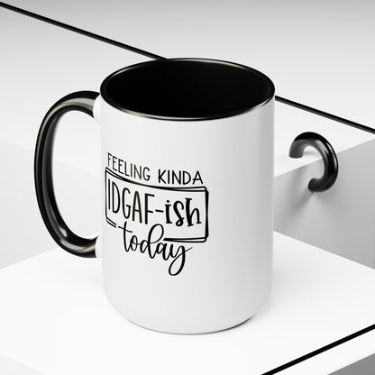 Two-Tone Coffee Mugs, 15oz - IDGAFish