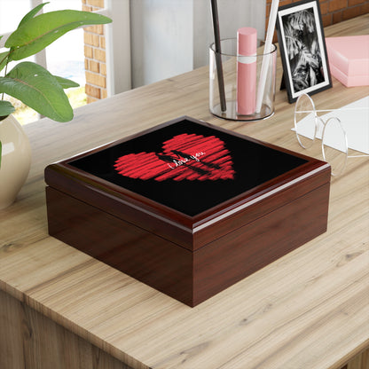 i love you Jewelry Box – Black Ceramic