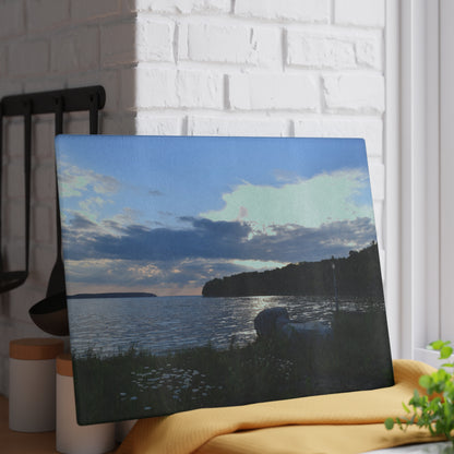 Glass Cutting Board - Garden Dream