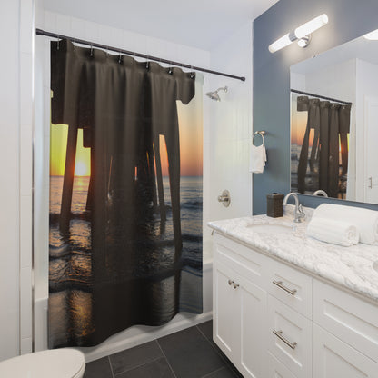 Shower Curtain - Sunrise from under the pier