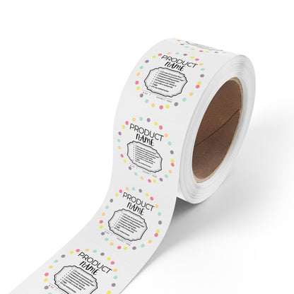 Round Sticker Label Rolls - CYB Same Round Sticker 1 x 1, 2 x 2  50,100,250
