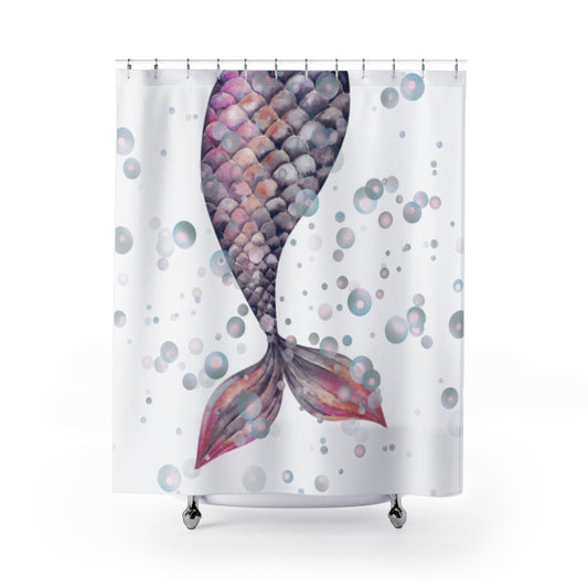 Shower Curtain - Nordic Mermaid Tale and Sangri Bubbles