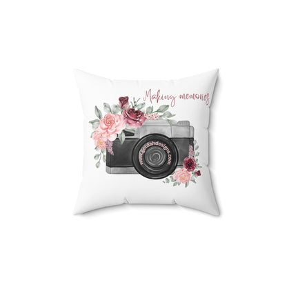 Spun Polyester Square Pillow Memories one snap at a time.