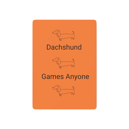 Poker Cards Dachshund Orange