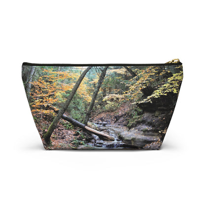 Accessory Pouch w T-bottom - Bonus Creek, Pencil Cases, Cosmetic Travel Bags, Tech Cord Storage