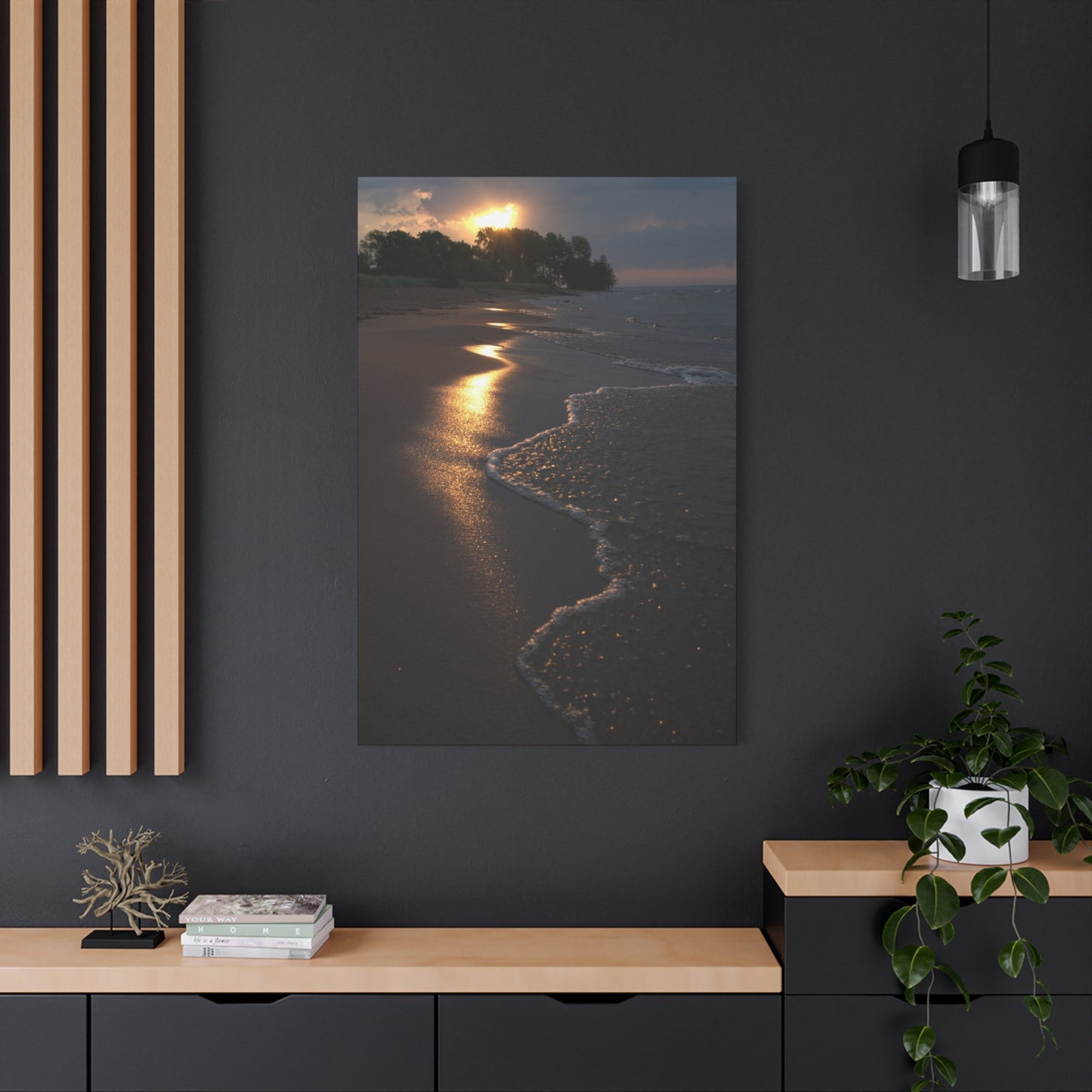 Sun Kissed Beach Matte Canvas, Stretched, 1.25" 48" x 24", 32", 36"