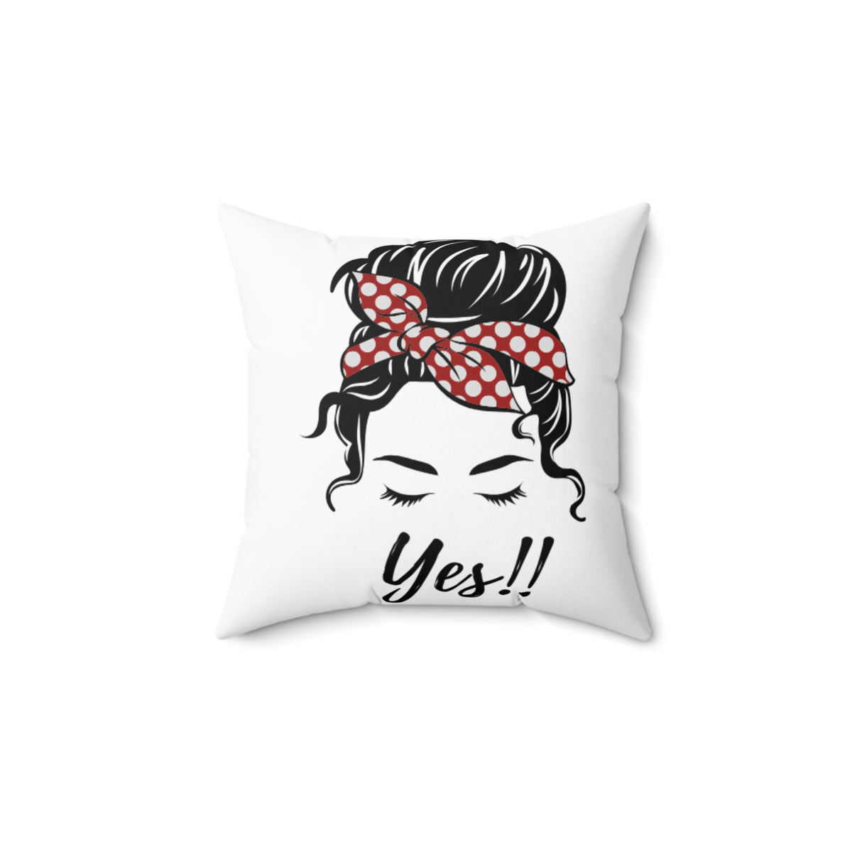 Spun Polyester Square Pillow Still Single Yes!