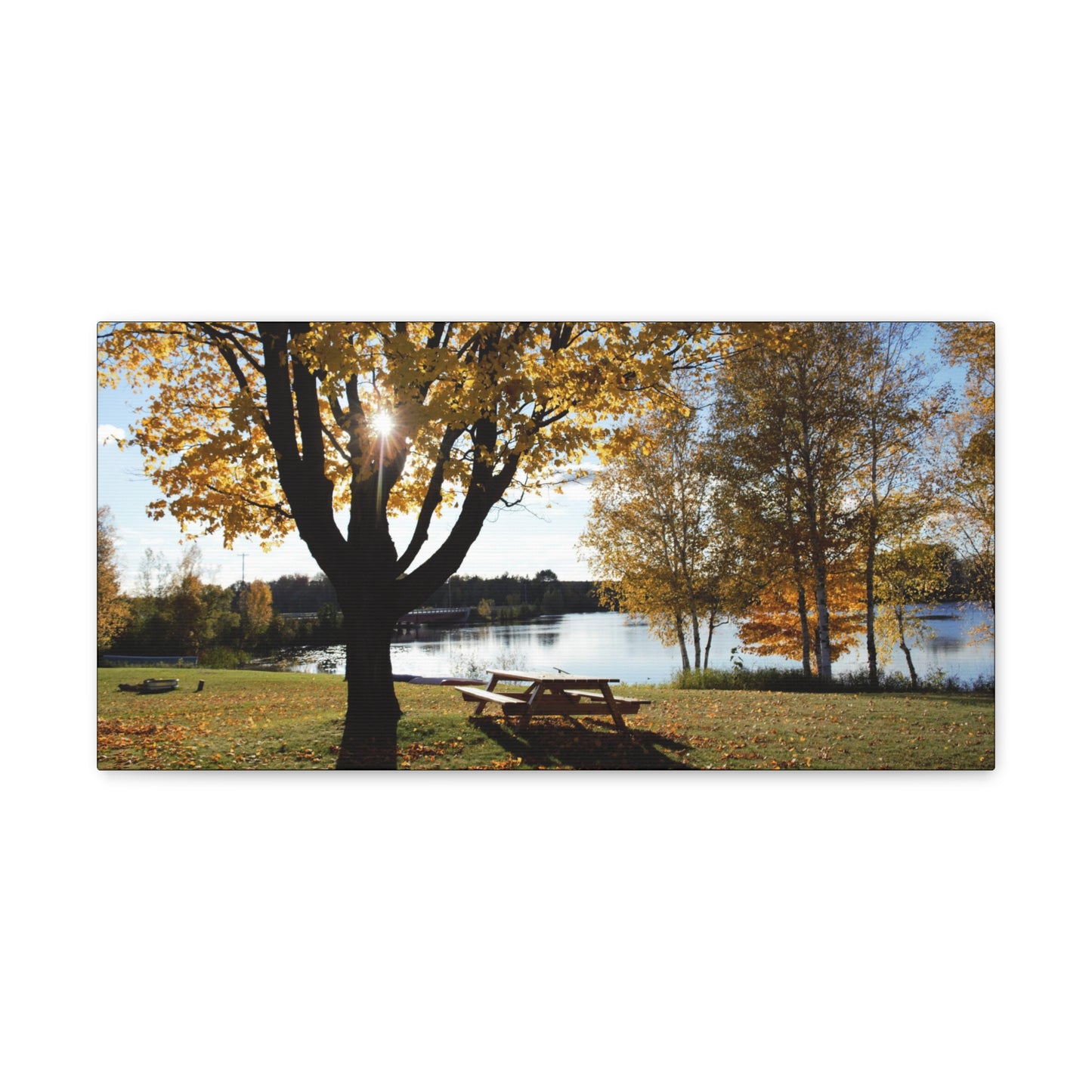 Canvas Gallery Wraps (Black Wrap) - Picinic by the river.