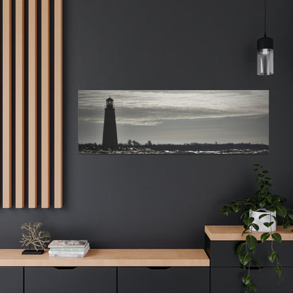 Canvas Gallery Wraps (White Wrap)-Winter Light House