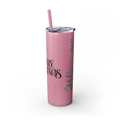 Skinny Tumbler with Straw, 20oz Mery Christmas