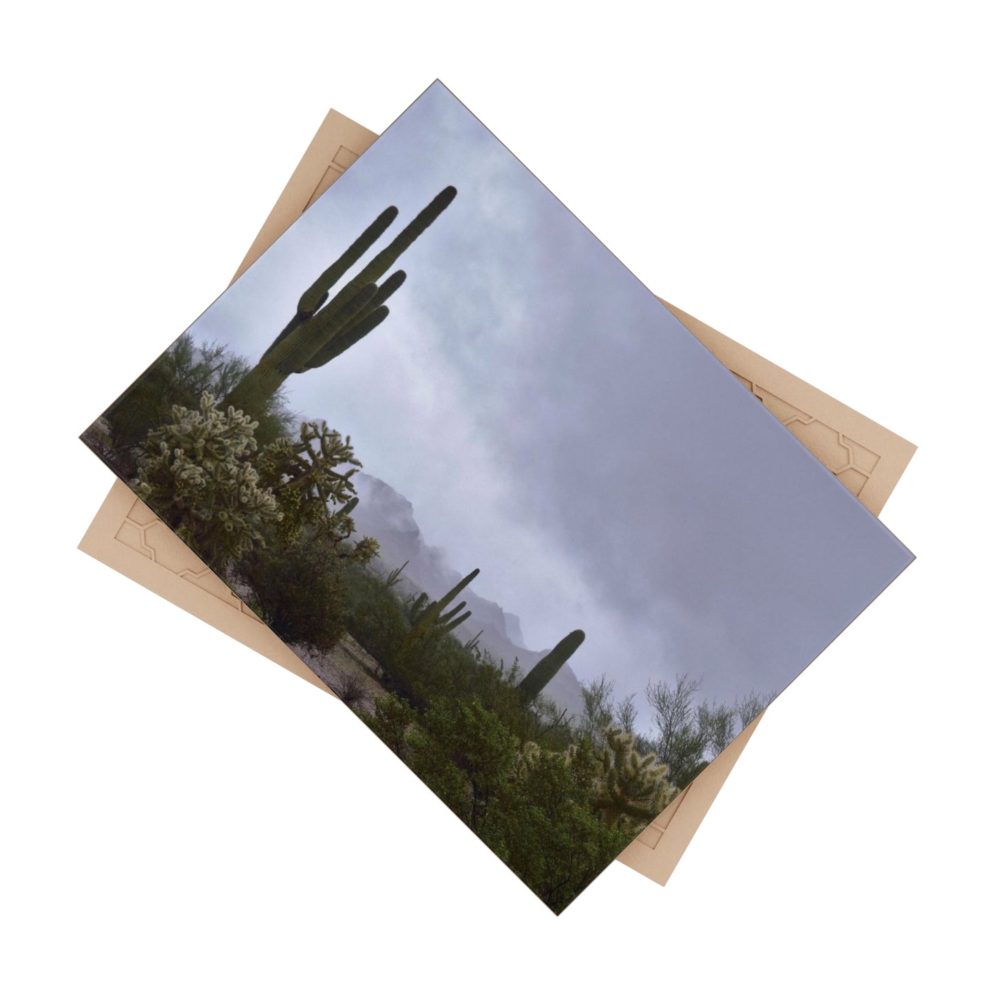 Ceramic Photo Tile - Foggy Desert