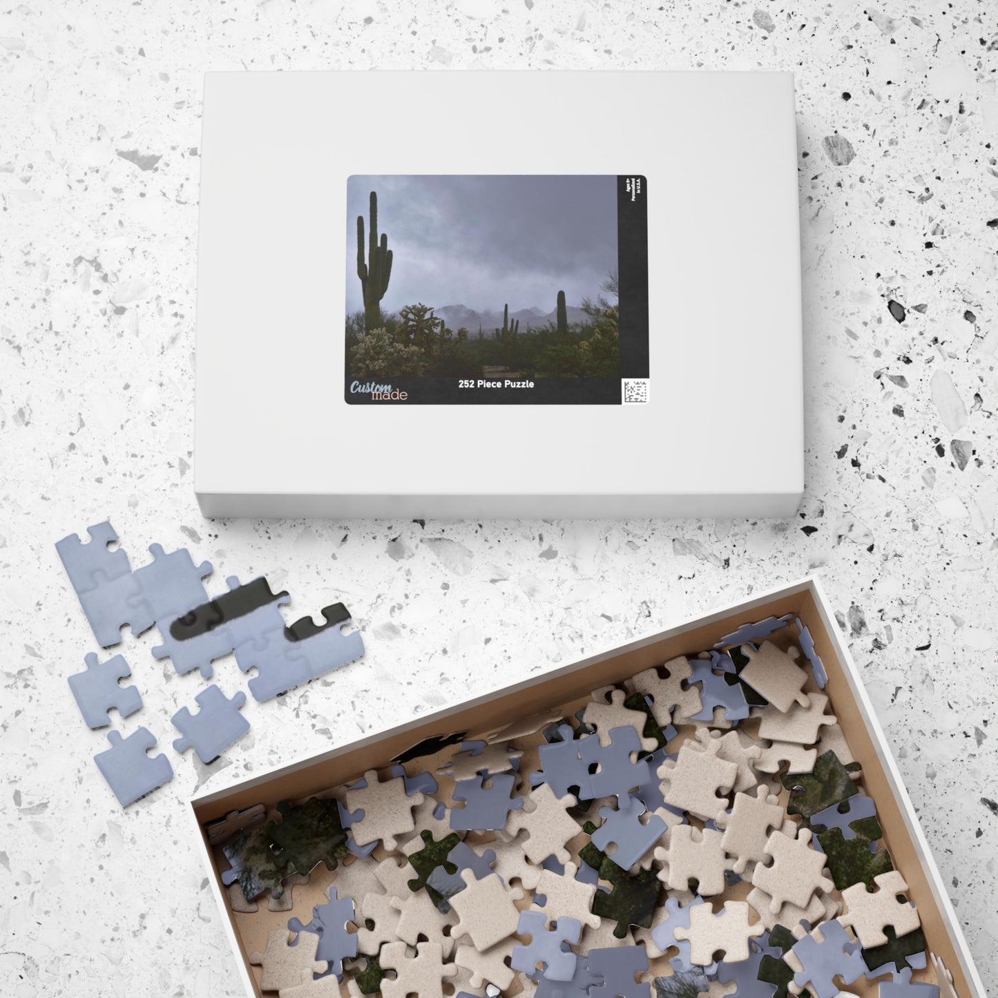 Puzzle (110, 252, 500, 1014-piece) Desert morning fog