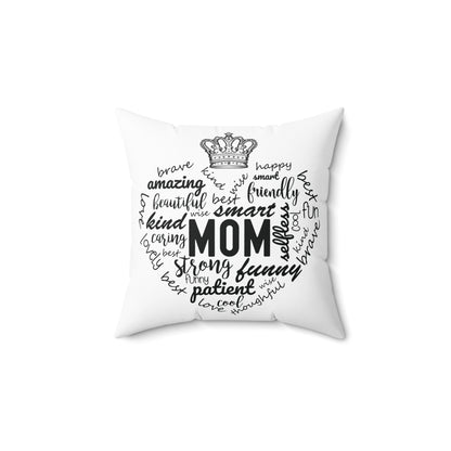 Spun Polyester Square Pillow - MOM and Sandle
