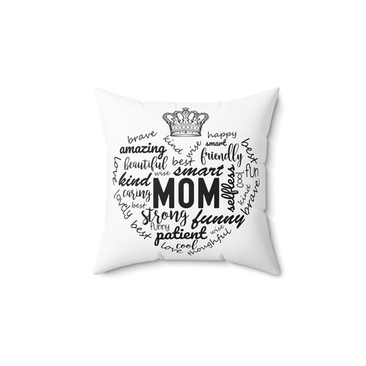 Spun Polyester Square Pillow - MOM and Sandle