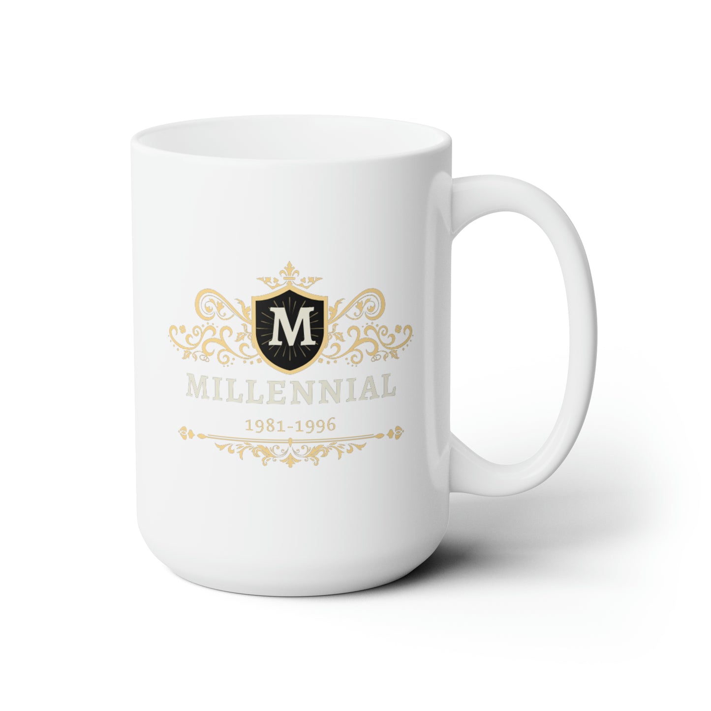 White Ceramic Mug 15oz Millennial