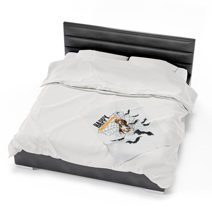 Velveteen Plush Blanket - Beagle Halloween