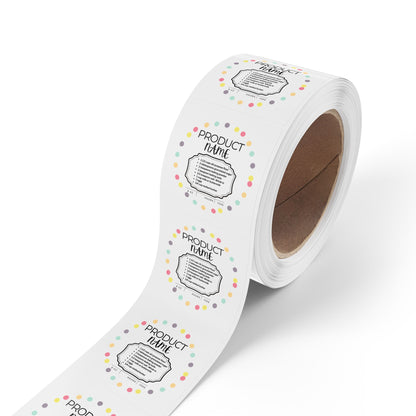 Square Sticker Label Rolls - CYB Sample Sticker Roll - 1 x 1, 2 x 2 - 50,100,250
