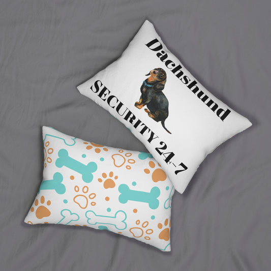 Spun Polyester Lumbar Pillow Dachshund
