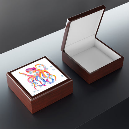 Jewelry Box – White Ceramic Octopus