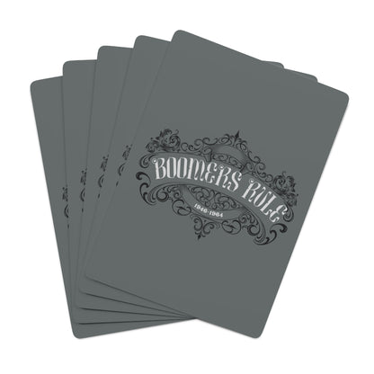 Grey Poker Cards Boomers Rule