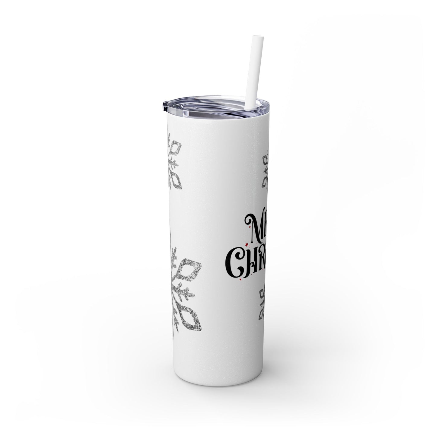 Skinny Tumbler with Straw, 20oz Mery Christmas