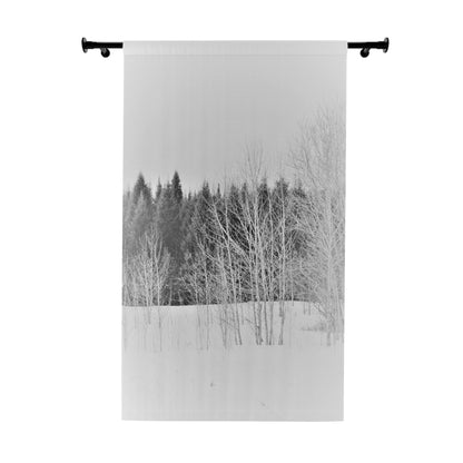 Copy of Black Out Window Curtains (1 Piece Left) Winter tree line