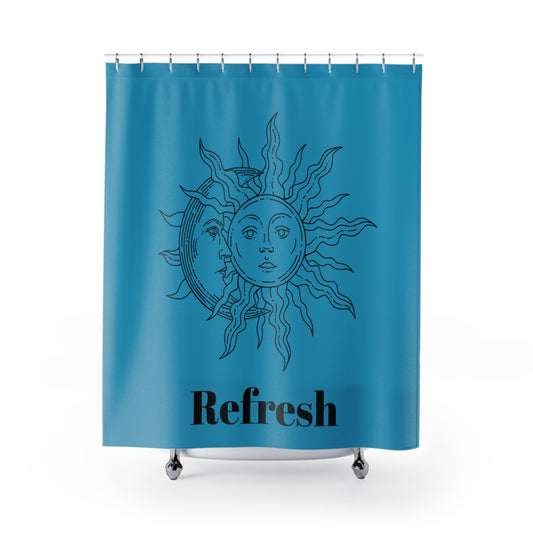 Shower Curtain - Sun Moon Blue Refresh