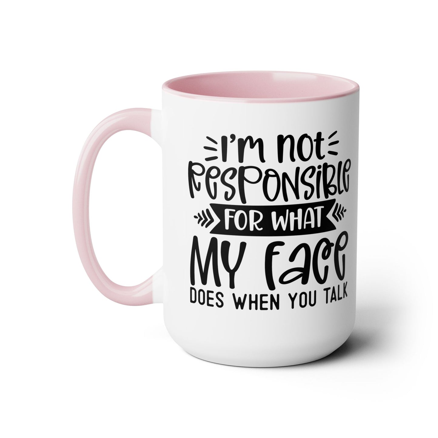 Two-Tone Coffee Mugs, 15oz - my face