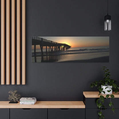 Canvas Gallery Wraps (White Wrap) (Long) - Sunrise at the pier