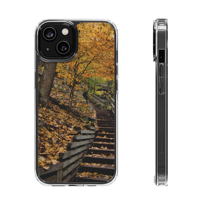 Clear Cases - Fall Walk to Heaven - iPhone 16 series, iPhone 15 series, iPhone 14 series, iPhone 13 series, IPhone 12 series