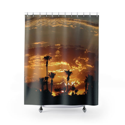 Shower Curtain - Palm tree Sunrise