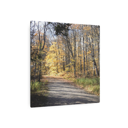 Metal Art Sign - Walk in the woods, Squares 8" x 8", 11" x 11", 12" x 12", 16" x 16"